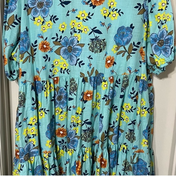 ➕ 🍂🍁 LoveShackFancy Inspired TALL A.N.A Short Sleeve Shift Dress SZ XL TALL - Picture 4 of 7